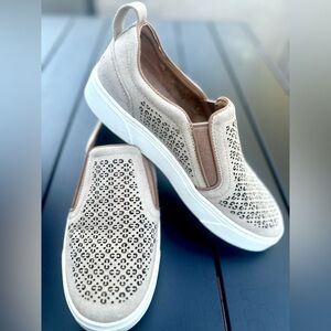 Women's Beige Slip-On Sneakers